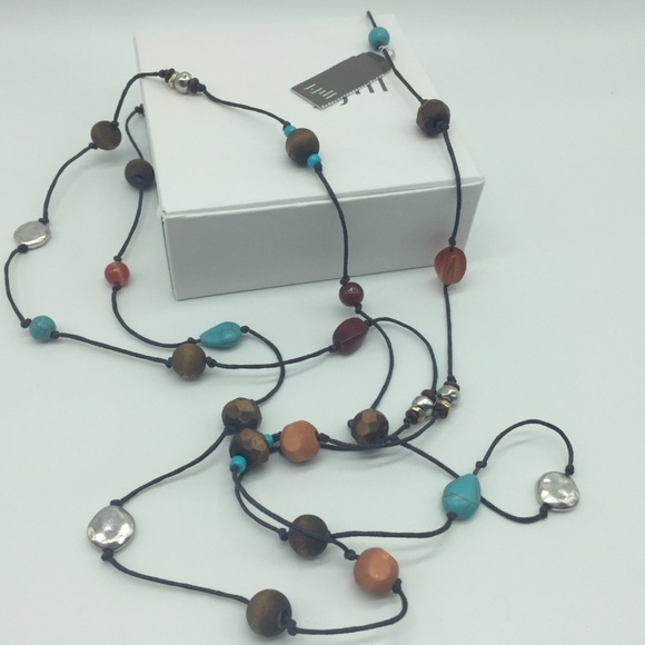 J. Jill NEW Summer Sunset Station Necklace NWT - Picture 2 of 8